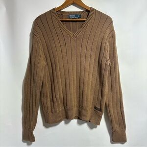 Ralph Lauren Brown V-Neck Sweater